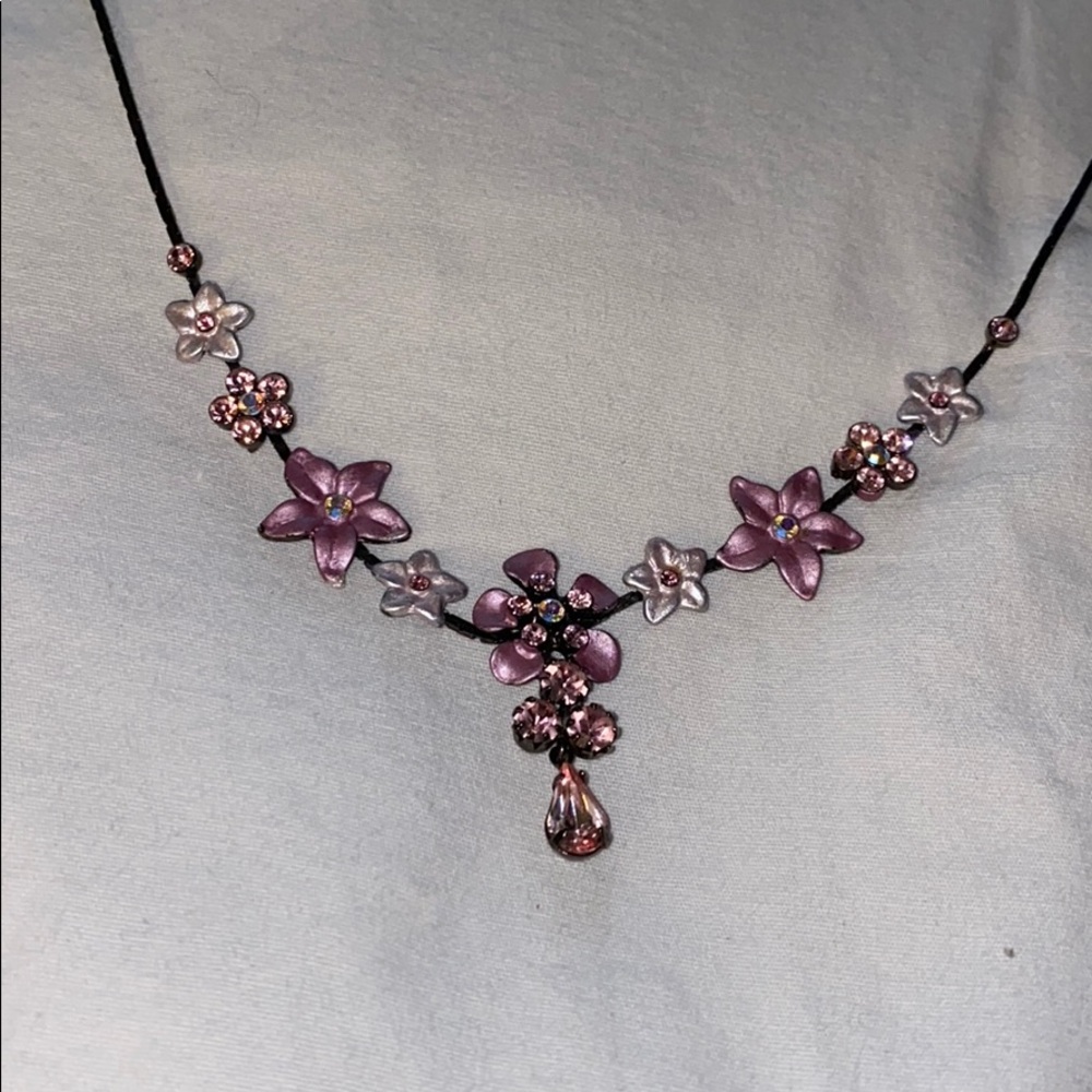 Floral statement necklace